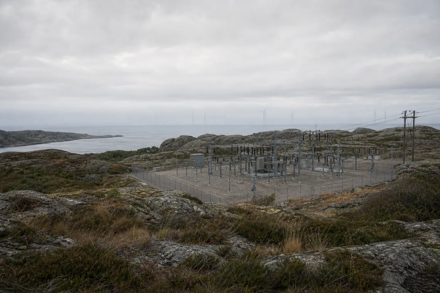 Kustnära elstation och havsbaserad vindkraft vid Bohuslänsk kust