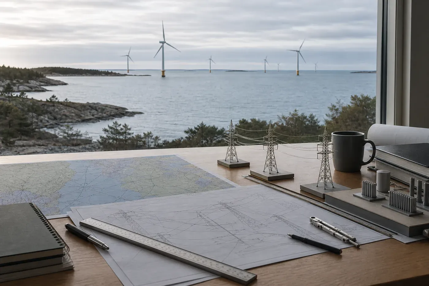 Karta och dokument för planering av anslutning till elnätet
