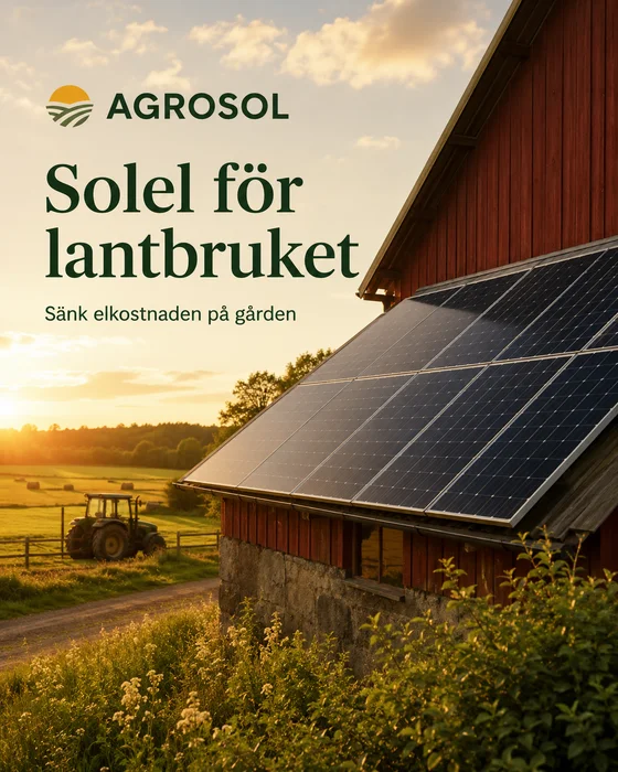 Annons: Agrosol – solel för lantbruket