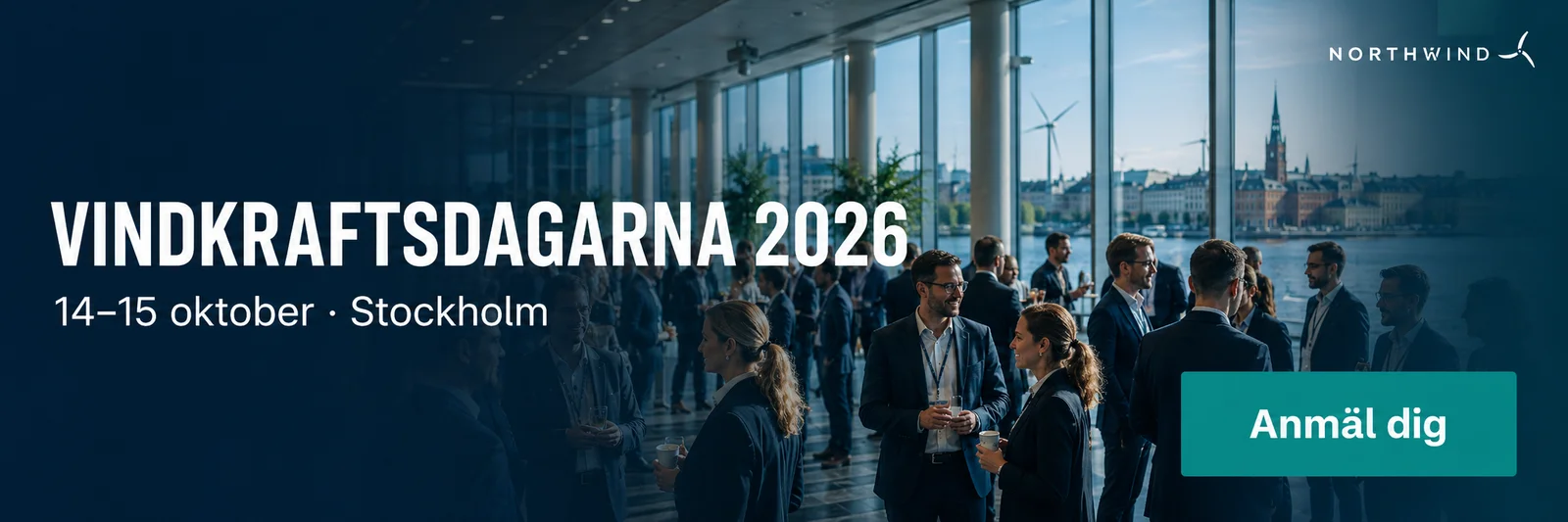 Annons: Vindkraftsdagarna 2026, 14–15 oktober i Stockholm