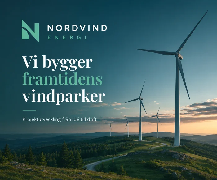 Annons: Nordvind Energi – vi bygger framtidens vindparker